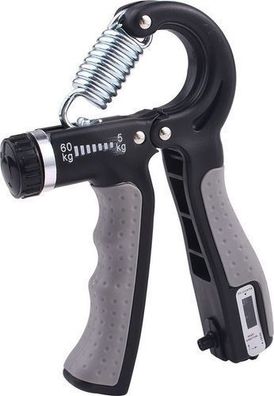 Handtrainer 5-60kg verstellbar - Griffkraft Fingertrainer Grau