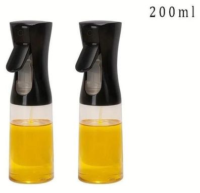 2x Ölsprüher 200ml schwarz - Sprühflasche für Airfryer & Grill