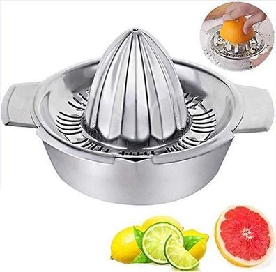 Zitruspresse Edelstahl 304 manuell - mit Auffangbehälter 300ml