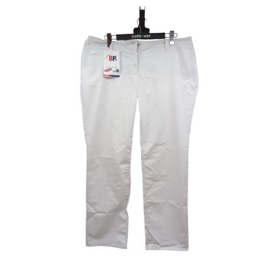BP 1734-686-21-50n Damen-Chinos aus Stretch-Stoff, 230,00 g/m², weiß, Größe 50n