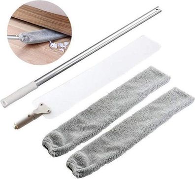Staubwedel flexibel verstellbar - Staubbürste mit 2 Stoffbezügen
