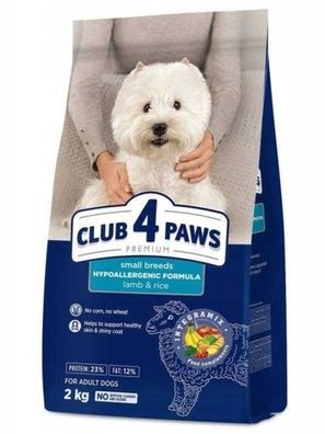 CLUB 4 PAWS HUND 2 kg ADULT Lamm und Reis für kleine Rassen