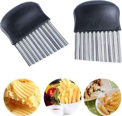 Pommes Wellenmesser 2 Stück - Kartoffelschneider Edelstahl