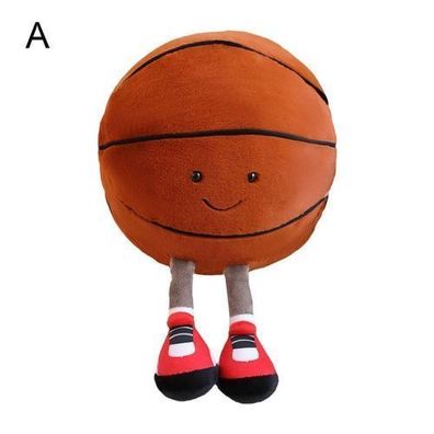 Plüschkissen Basketball 28cm - weiches Sportspielzeugkissen