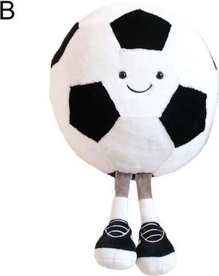 Plüschkissen Fußball 28cm - weiches Sportspielzeugkissen