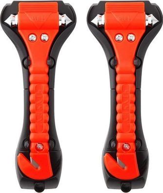 Notfallhammer Auto 2er Set - mit Gurtschneider