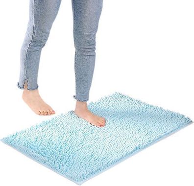 Badematte rutschfest 40x60cm 2er Set - Chenille kuschelig
