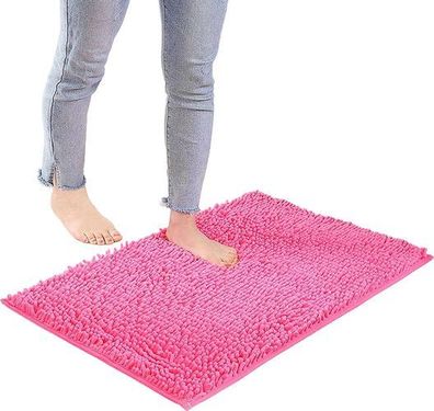 Badematte rutschfest 40x60cm 2er Set - Chenille Bodenmatte