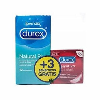 Durex natural plusx12 + 3 sensitivos
