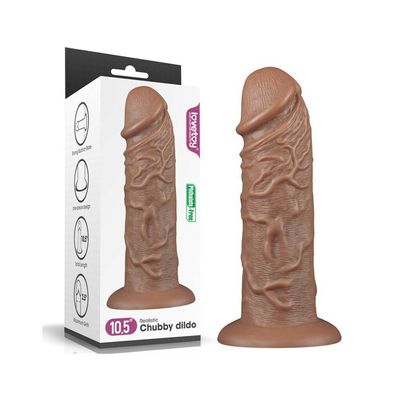 Love Toy - Realistic Chubby Dildo 27 cm - Braun