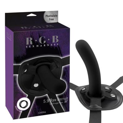 Strap-On mit Dildo Raw Recruit Größe M Schwarz