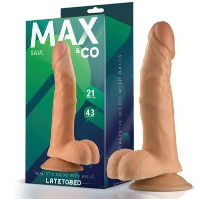 Saul Realistischer Dildo mit Hoden Fleisch 8,25 - 21 cm