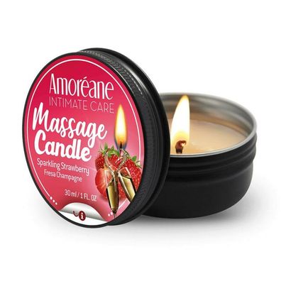 Prickelnde Erdbeer-Massagekerze 30ml