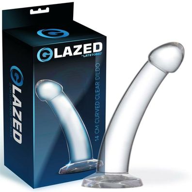 Gebogener Dildo Kristall Material 14 cm