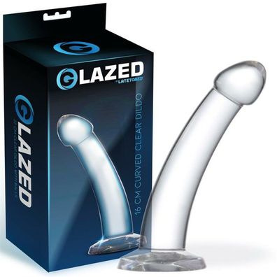 Gebogener Dildo Kristall Material 16 cm