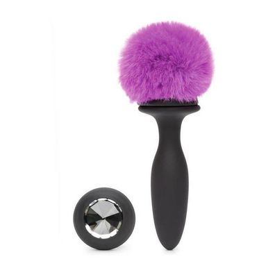 Anal Plug mit Vibration und Fernbedienung Double Base Purple Large