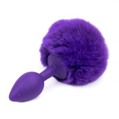 Butt Plug mit Pompon Lila Größe S