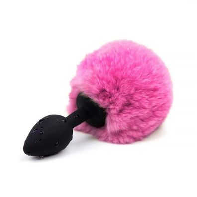 Butt Plug mit Pompon Rosa Größe S