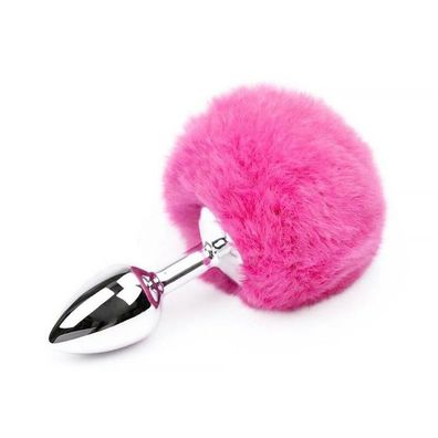 Butt Plug mit Pompon Rosa Größe S