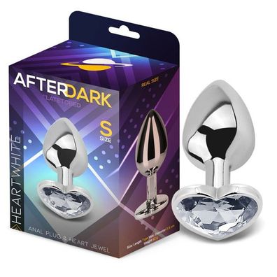 Herzförmiger Butt Plug Weiß Größe S