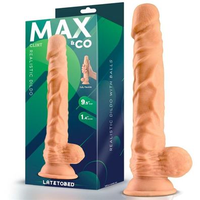 Clint Realistischer Dildo mit Hoden Fleisch 9.5