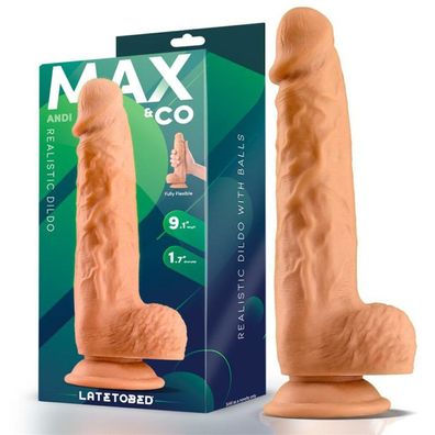 Andi Realistischer Dildo mit Hoden 9.1 Flesh