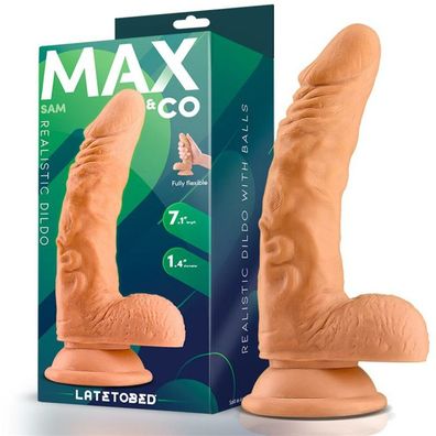 Sam Realistischer Dildo mit Hoden 7.1 Flesh