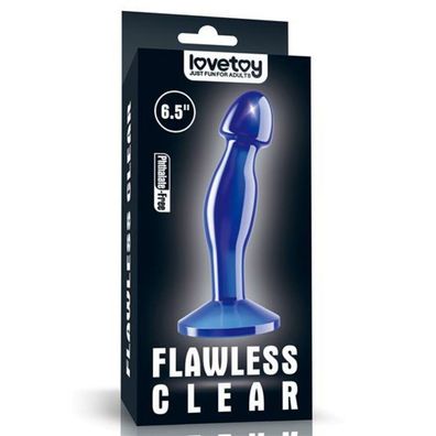 Butt Plug Flawless Klar Blau 6.5