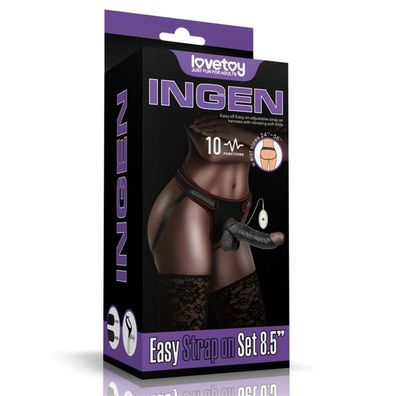 Verstellbarer Strap on mit Dildo 8.5 10 Funktionen