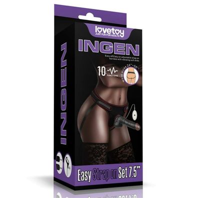 Verstellbarer Strap on mit Dildo 10 Funktionen 7.5