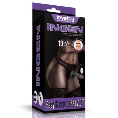Verstellbarer Strap on mit Dildo 10 Funktionen 7.0
