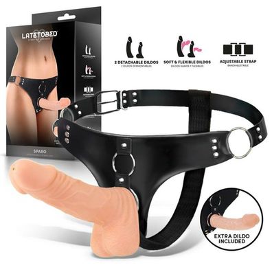 Sparo Abnehmbarer Strap-On mit 2 Dildos Realistisch