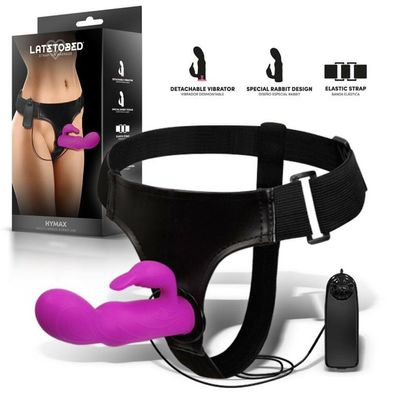 Strap-On Harness Multi-Speed Vibe mit Kaninchen und Fernbedienung