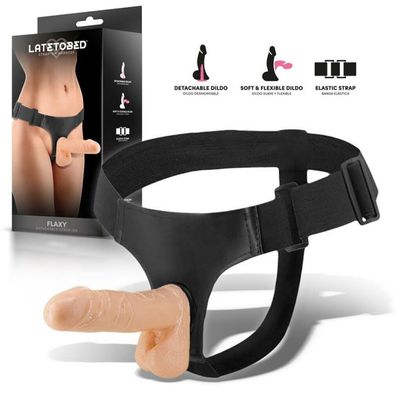 Flaxy Strap-On Harness mit abnehmbarem und flexiblem Dildo