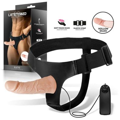 Abnehmbarer Strap-On mit hohlem Dildo, Vibration und Fernbedienung