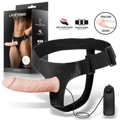 Bemax Abnehmbarer Strap-On hohlem Dildo, Vibration und Fernbedienung