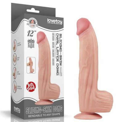 Dildo Dual Layer Sliding Haut 12