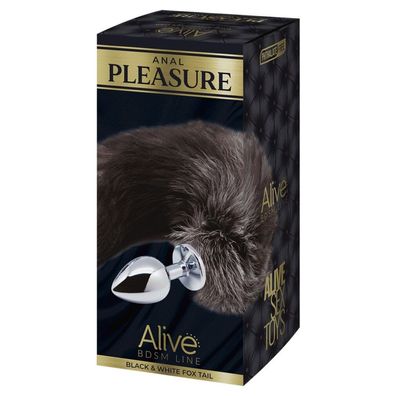 Alive Black&White Fox Tail M