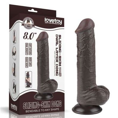 8' #39; Sliding Haut Dual Layer Dong Schwarz