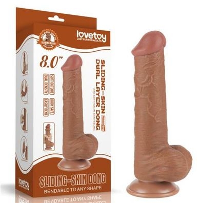8' #39; Sliding Haut Dual Layer Dong Braun