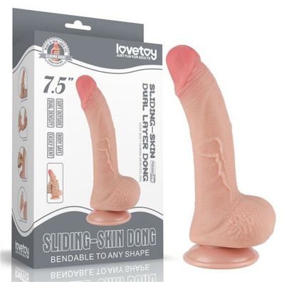 7.5' #39; Sliding Haut Dual Layer Dong Flesh