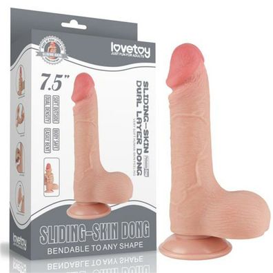 7.5' #39; Sliding Haut Dual Layer Dong Flesh