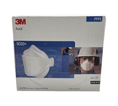 3M Aura 9320+ Atemschutzmaske FFP2 Einweg einzeln verpackt 20 Stück