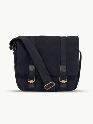 Scippis Metro Bag Canvas Umhängetasche Schultertasche Messenger Bag Schwarz