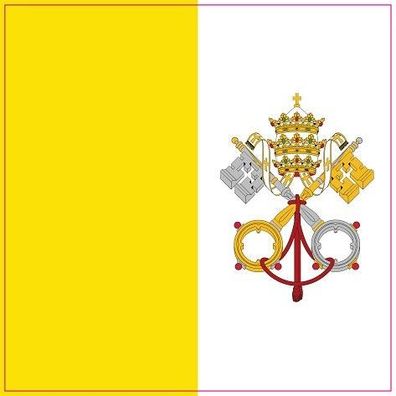 Vatikanstadt Flagge Aufkleber Sticker Fahne selbstklebend 5-60cm breit ES-FL-VAT