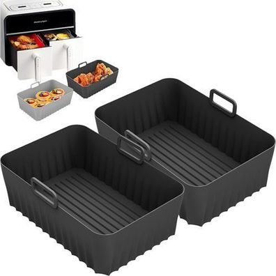 Airfryer Silikonform 2 Stück - für Ninja Dual Zone Fritteusen