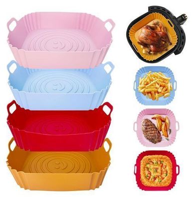 Silikonformen Heißluftfritteuse 4er Set 22cm - Korb & Backform