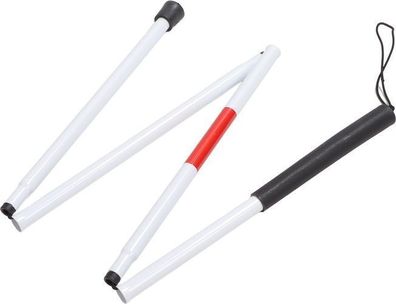 Blindenstock zusammenklappbar Aluminium - mit Handschlaufe