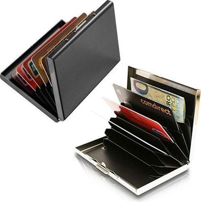 Kreditkartenetui 2 Stück RFID Blocking - Aluminium