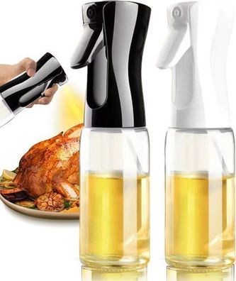 Ölsprüher Glas 220ml 2er Set - Airfryer Weiß & Schwarz